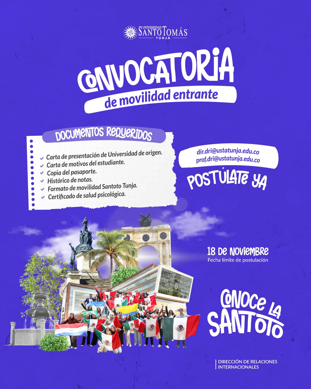 POST Convocatoria de movilidad entrante sept